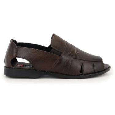 Imagem de Chinelo Masculino De Couro Confortável Verão Casual Dia a Dia-Masculino