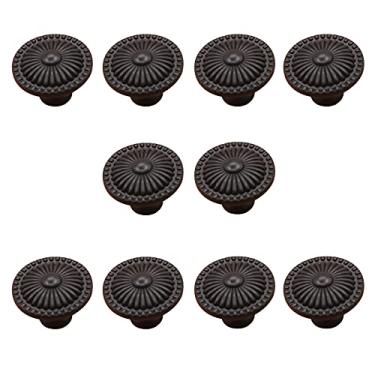 Imagem de 8SSAZZAT 10 puxadores redondos de armário puxadores de gaveta de liga de zinco puxadores de porta de cozinha ferragens para móveis de quarto, unidade de cômoda, baú (D) (C) (B)