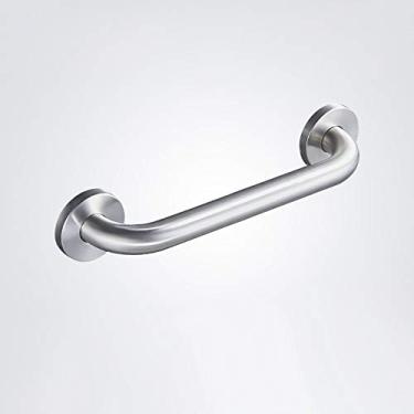 Imagem de XNXWDZ Corrimão de chuveiro de parede de banheiro para deficientes, corrimão de segurança de banheiro, corrimão de aço inoxidável, adequado para banheira, vaso sanitário (metálico 38 cm)