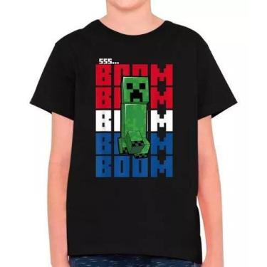 Imagem de Camisa Minecraft Jogo Filme Gamer Infantil E Masculina M43 100% Algodã