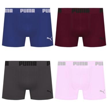Imagem de Kit 4 Cuecas Puma Boxer Sem Costura Masculina