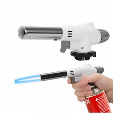 Imagem de Maçarico Culinário Profissional Portátil Pistola de Chama para Culinária Gás Butano 1300°C Regulagem Chama Automático Multiuso Cozinha Gourmet Premium