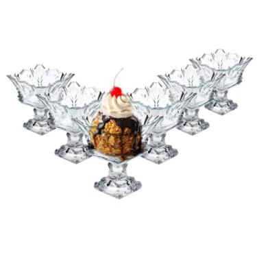 Imagem de Conjunto de Taças de Vidro Transparente para Sobremesa 150ml com 6 peças