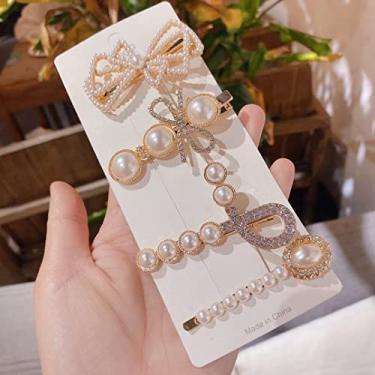 Imagem de Grampos de cabelo bonitos e elegantes com laço de pérola, grampo de cabelo bico de pato, acessórios de cabelo, acessórios de cabelo, acessórios de cabelo, ferramentas de estilo presentes para meninas