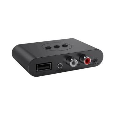 Imagem de Receptor De Áudio Bluetooth 5.2 NFC USB Adaptador Sem Fio Com Microfon