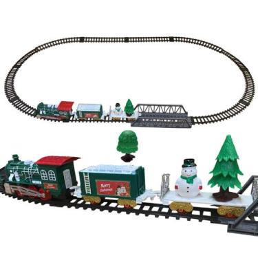Imagem de Trenzinho Giratorio Arvore Natal Natalino Som Led Decoraçao Loja Shopp