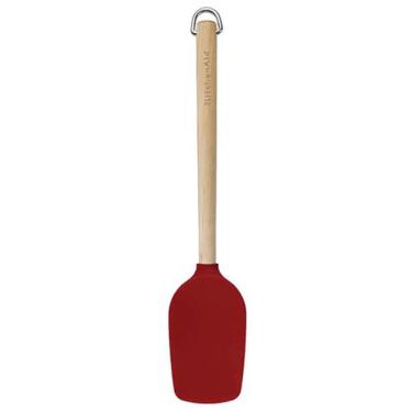 Imagem de Espátula Colher Bambu Silicone Cozinha Vermelho Kitchenaid