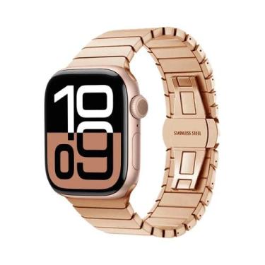 Imagem de Pulseira De Metal Em Aço Inoxidável Para Apple Watch 46 42mm Ultra3 49