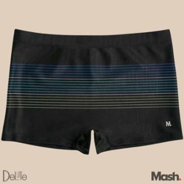 Imagem de Sunga Masculina Plus Size Boxer Listrada Colorida Com Forro-Masculino