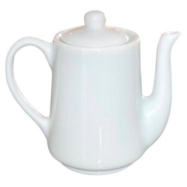 Imagem de Bule Alto Bico Longo para Café, Chá e Leite - Porcelana Branca - 1L - 