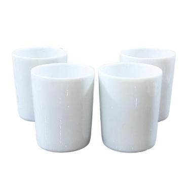 Imagem de Kit Jogo 4 Copos Shot 100ml para Aperitivo e Café - Porcelana Branca -