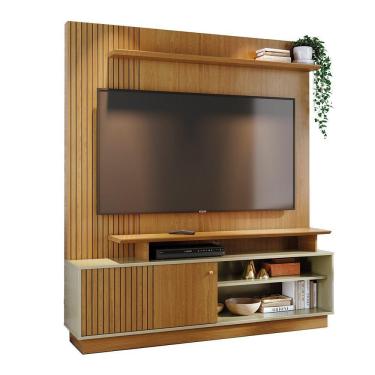 Imagem de Combo Home + Painel Para Tv 60 Polegadas Ares - 7 Decor Cumaru E Opala