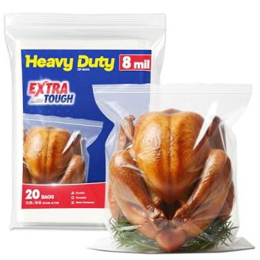 Imagem de Sacos de armazenamento com fecho de zíper resistente, plástico extra grosso de 8 mm, armazenamento grande, zíper grosso, poliéster reutilizável, tampa de vedação com zíper para roupas sazonais, roupa