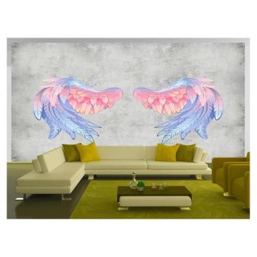 Imagem de Papel De Parede 3D Arte Asas Selfie Insta Cores 3,5M Tra361 - Você Dec