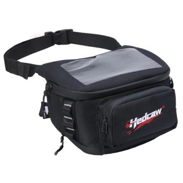 Imagem de Hedcaw Bolsa expansível para guidão de bicicleta, bolsa de armazenamento frontal para celular com tela sensível ao toque de TPU (poliuretano termoplástico), bolsa de moldura de bicicleta com alça em