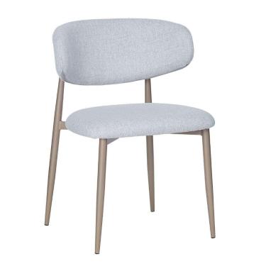 Imagem de Cadeira Napoli Base Champagne - Tecido Cinza