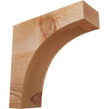 Imagem de Ekena Millwork COR04X12X12HUN00RWR, 30,48 cm P x 30,48 cm A, 10,16 cm L Cedro Vermelho Ocidental (Rough Serrado Corbel)