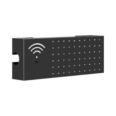 Imagem de Caixa de Ocultação para Router Wi-Fi | Cobertura Multifuncional de Aço Carbono para Parede,Ocultador De Caixa De Internet | Para Eletrónicos E Rede Tomada Na Sala De Estar Com TV Mesa E Cesto De Livro