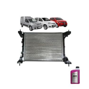 Imagem de Kit Radiador Novo Uno/Pálio Evo 2010+ Com Ar + Aditivo Radiador A05 Pronto Uso