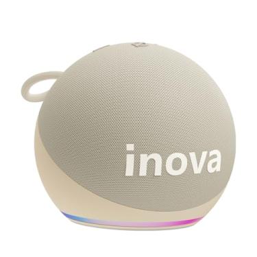 Imagem de Caixa de Som, INAVA, Melhor Alto-Falante Portátil Bluetooth com Som até Hoje, Graves e Agudos Surround 360°, 20 Horas de Duração da Bateria - Compatível com Alexa (Amarelo)