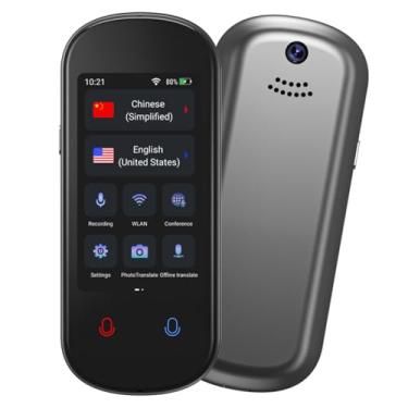 Imagem de Tradutor Inteligente Portátil 138 Idiomas com Tradução Instantânea de Voz, Texto e Foto, IA Integrada, Tela Touch 3D, Bluetooth, Câmera 8MP e Bateria de Longa Duração para Viagens e Negócios
