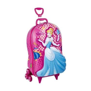 Imagem de Mala De Viagem Infantil Com Rodinha Princesa Cinderela 3D - Max Toy