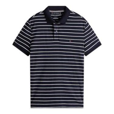 Imagem de Camisa Polo Tommy Hilfiger Liquid Cotton Regular Azul-Masculino