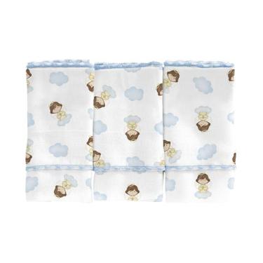 Imagem de Pano de boca anjinho da guarda incomfral cor: azul, AZUL