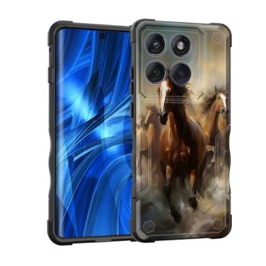 Imagem de EFGWSDER Capa para Moto Edge 2025, [camada dupla][proteção contra quedas de grau militar de 3,5 metros] Capa resistente à prova de choque para Motorola Moto Edge 2025 de 6,7 polegadas, cavalo de
