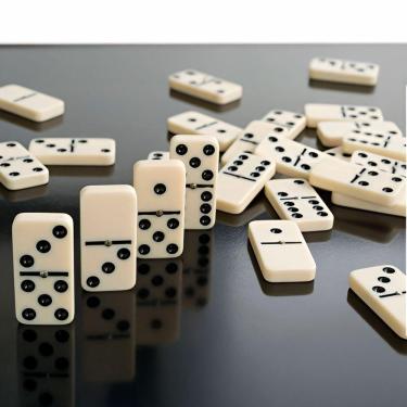 Imagem de Dominó Profissional 28 Peças Double Six Com Estojo Preto