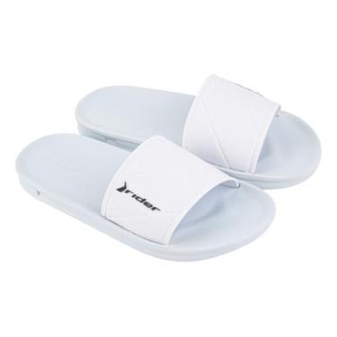 Imagem de Chinelo Sandália Masculino Rider Gáspea Slide 11578 Grendene (Branco, BR, Adulto, Numérico, 40)