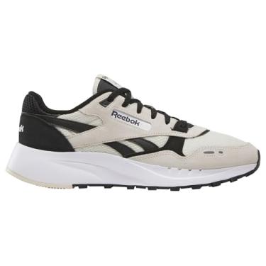 Imagem de Reebok Tênis masculino clássico de couro 2400, Giz vintage preto e areia, 12 Women/10 Men