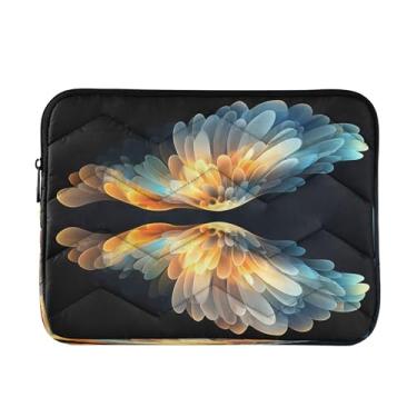 Imagem de Fantasy Angel Wings Bolsas pretas para trabalho, capa de laptop 15,6 à prova de choque, capa protetora para transporte de computador, bolsas de professores de 15,6 polegadas para mulheres