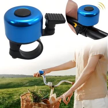 Imagem de Campainha de bicicleta clássica azul, 2 peças, som claro e alto