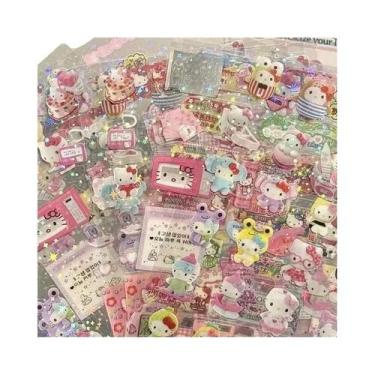 Imagem de Adesivos De Desenho Animado Hello Kitty E Rilakkuma, 5 Folhas, Adesivo