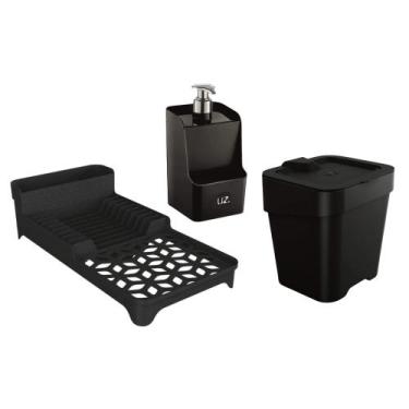 Imagem de Escorredor de Louça Multi Dispenser Slim Lixeira de Pia Slim 2,5 Litro