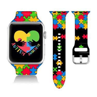 Imagem de Pulseira de substituição compatível com Apple Watch 38/40/41/42/44/45/46/49 mm para mulheres e homens, pulseira de silicone macio para Iwatch Series 11 10 9 8 7 6 5 4 3 2 1 SE.42 mm/44 mm/45 mm