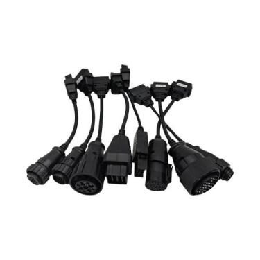 Imagem de Conjunto De 8 Cabos De Diagnóstico OBD2 Para Caminhões Delphi DS150 DS
