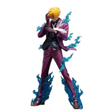 Imagem de Ornamentos de figuras de anime de uma peça Sanji Fire PVC com mais de 14 anos