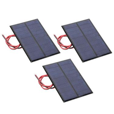 Imagem de Generic Mini Placa de Painel Solar Com Bom Efeito de Luz Baixa Tamanho Portátil para Luzes Solares de Paisagem, 3 Unidades de Módulo de Energia Pequeno para Brinquedos Solares DIY 5V 200mA