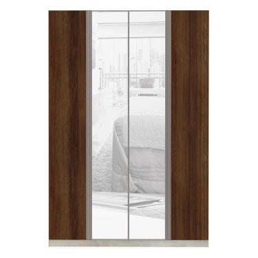 Imagem de Guarda Roupa Solteiro 4 Portas 3 Gavetas Prime Plus Alumínio Com Espelho 159 Cm Luciane Móveis