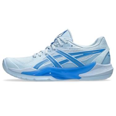 Imagem de ASICS Tênis feminino de handebol POWERBREAK FlyteFoam, Azul claro/azul, 36
