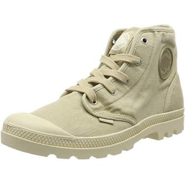 Imagem de Palladium Tênis feminino de cano alto, Bege (Sahara F85), 40