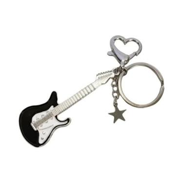 Imagem de Chaveiro De Guitarra Elétrica Estilo Punk Vintage Com Pingentes De Cor