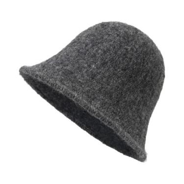 Imagem de Chapéu De Feltro Vintage Feminino Estilo Britânico Retro Panamá Em Lã 