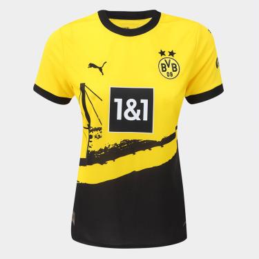 Imagem de Camisa Borussia Dortmund Home 23/24 s/nº Torcedor Puma Feminina-Feminino