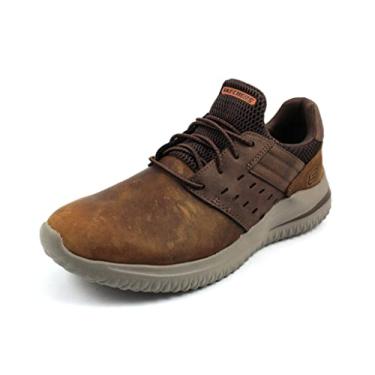 Imagem de Skechers Tênis masculino Delson 3.0 Ezra Bungee Lace Slip On, Marrom, 42
