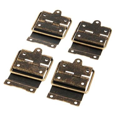 Imagem de U5GAAALPPQ9 4 peças 53 x 34 mm dobradiças de armário antigo para porta de móveis caixa de presente de madeira dobradiça impressão embalagem caixa de joias