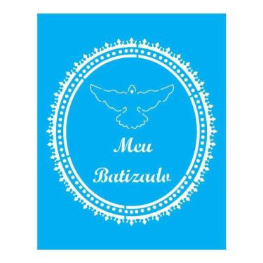 Imagem de Stencil Tamako Meu Batizado - 20X25Cm - Ref B702