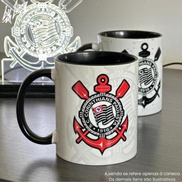 Imagem de Caneca Corinthians Timão Porcelana Time Futebol Presente Criativo Torc